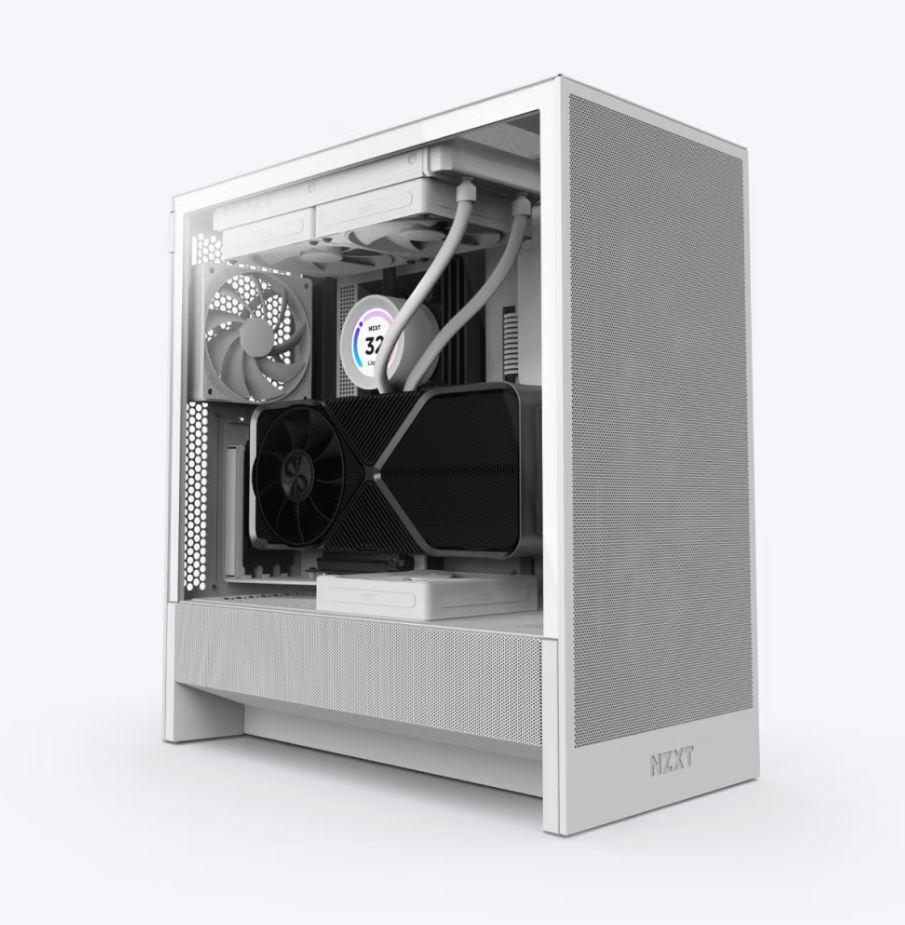 Case|NZXT|H5 Flow|MidiTower|Not included|ATX|MicroATX|MiniITX|Colour Whi...