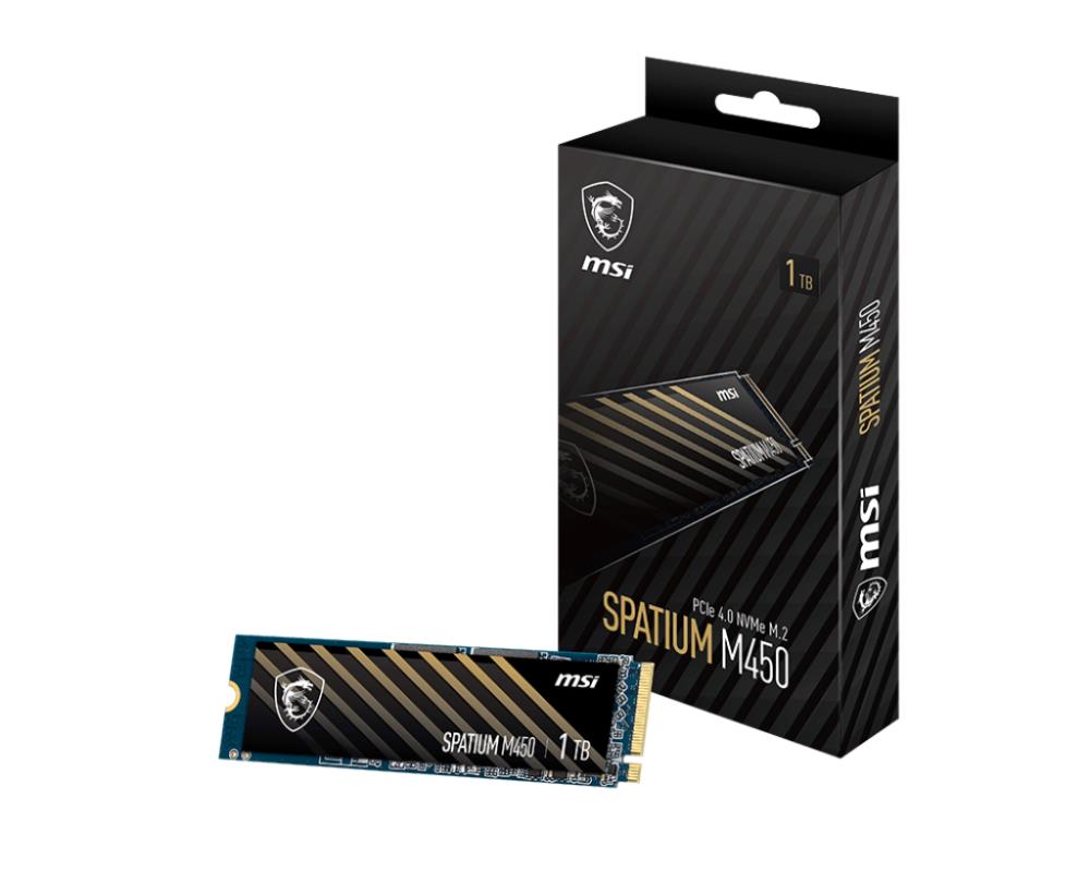 SSD|MSI|SPATIUM M450|1TB|M.2|PCIe Gen4|NVMe|3D NAND|Write speed 2400 MBy...