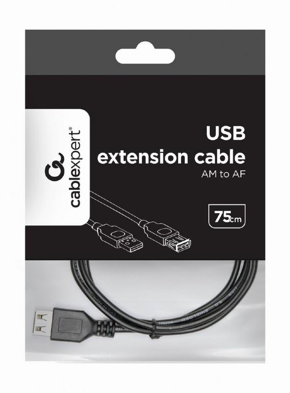 KAABEL USB2 EXTENSION AM-AF/CC-USB2-AMAF75CM/300BK GEMBIRD