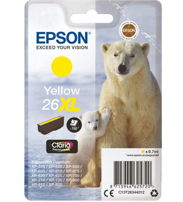 INK AUTOTRIDGE YELLOW 26XL/C13T26344020 EPSON