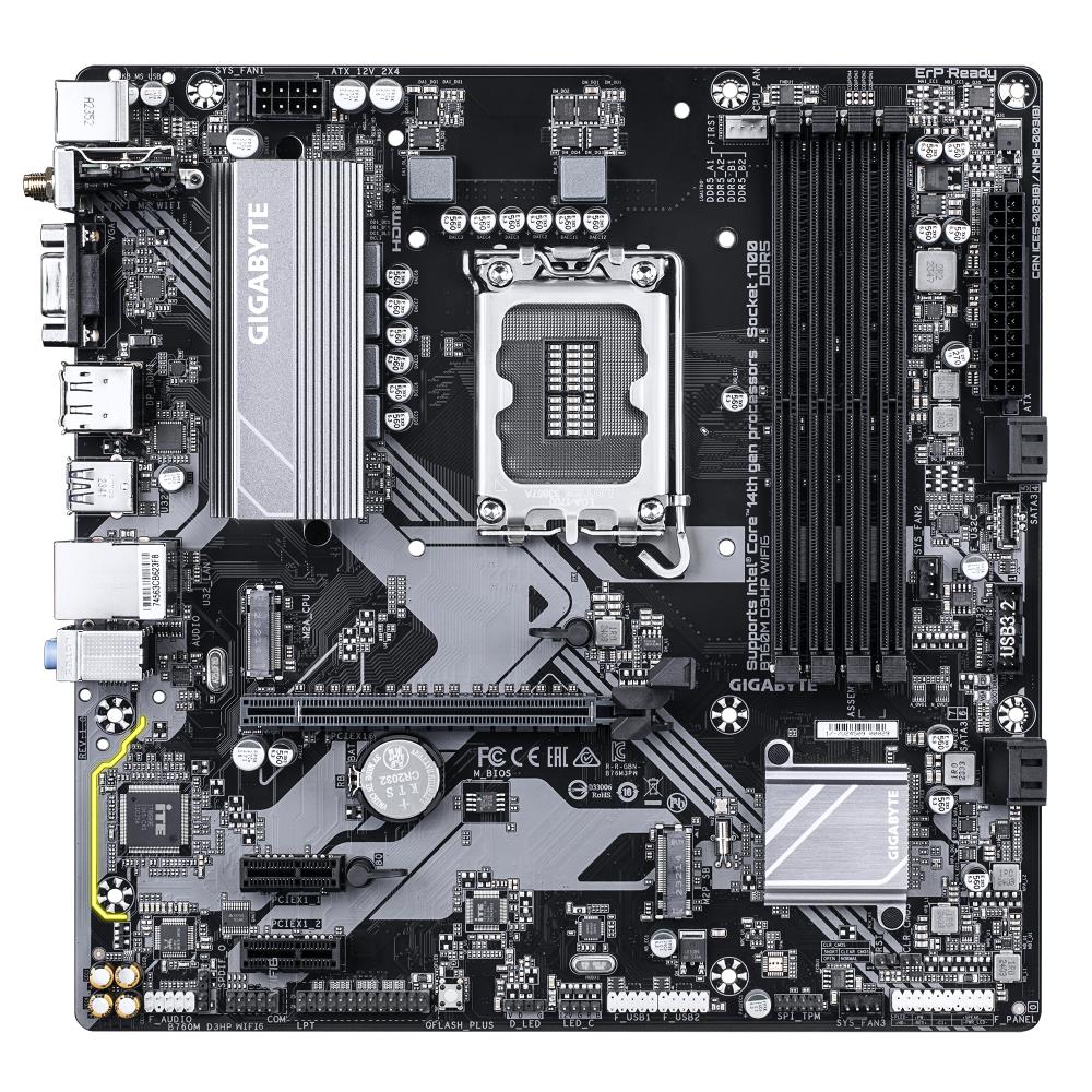 Mainboard|GIGABYTE|Intel B760 Express|LGA1700|Micro-ATX|Memory DDR5|Memo...