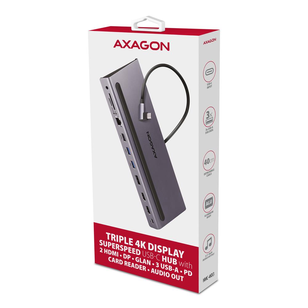 NB ACC DOCKING STATION/11IN1 HMC-4KX3 AXAGON