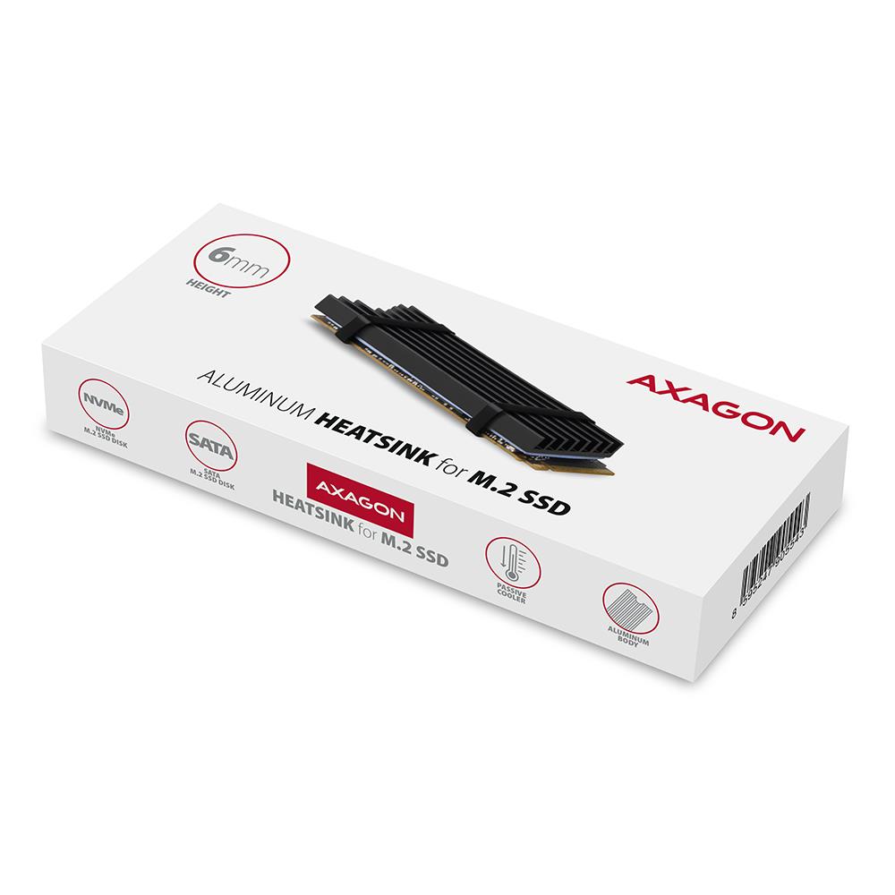 SSD ACC COOLER M.2 2280/6MM CLR-M2L6 AXAGON