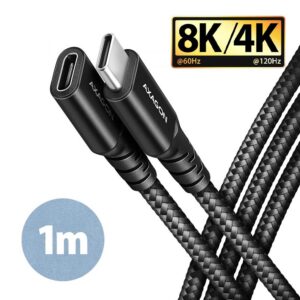 KAABEL USB-C EXTENSION 1M/BLACK BUCM32-CF10AB AXAGON