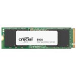 SSD|CRUCIAL|E100|480GB|M.2|PCIe Gen4|NVMe|3D NAND|Write speed 2500 MBytes/sec|Read speed 4500 MBytes/sec|CT480E100SSD8