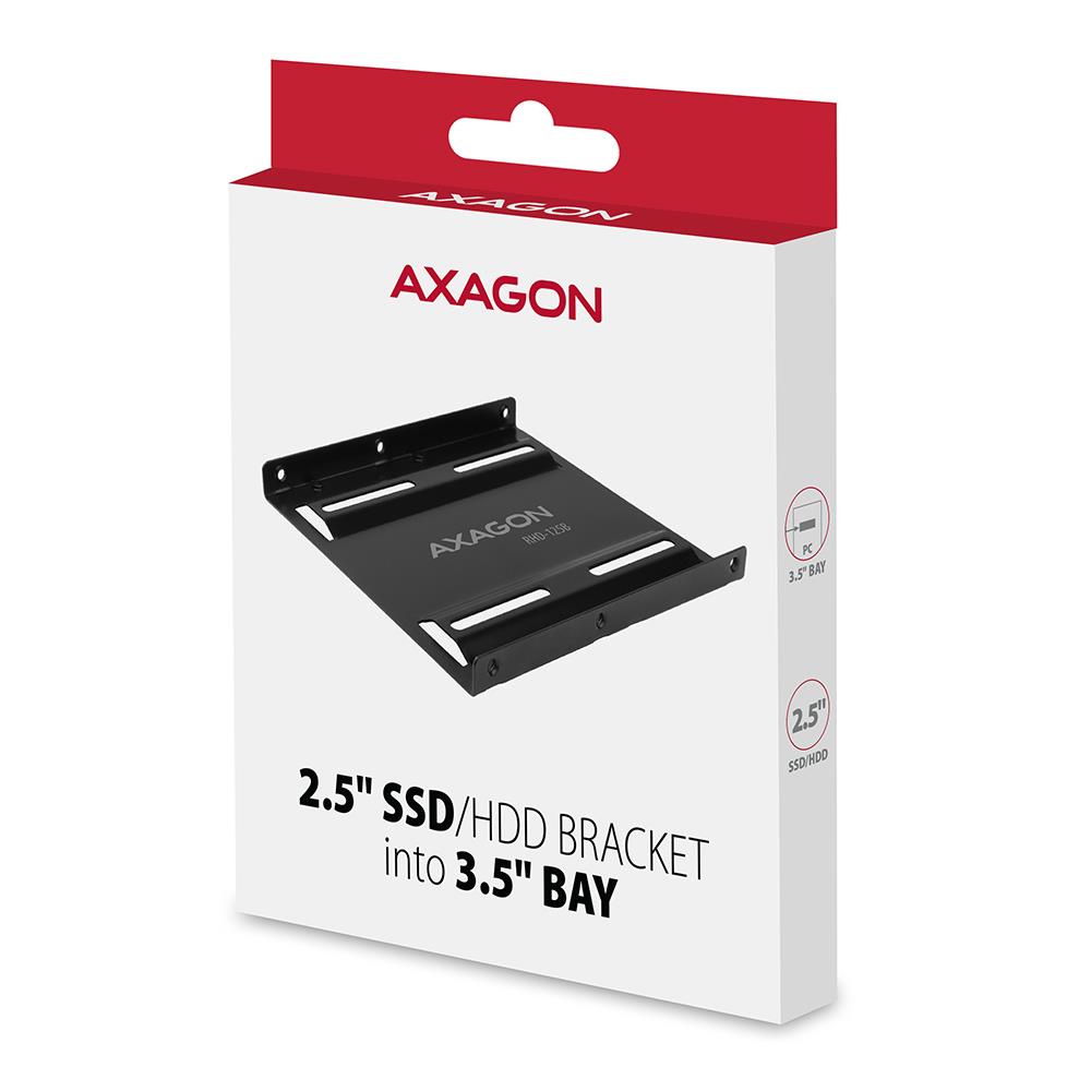 SSD ACC BRACKET 2.5″ TO 3.5″/RHD-125B AXAGON