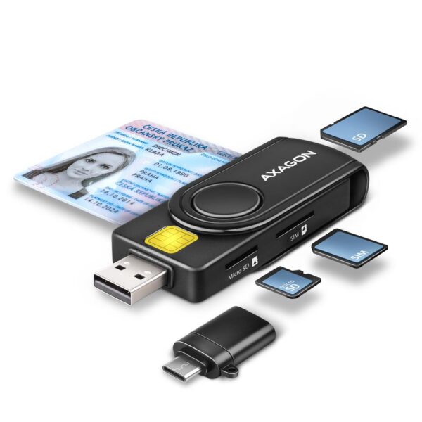 AUTOD READER USB-C+USB2.0 4SLOT/SMARTAUTOD CRE-SMP2A AXAGON