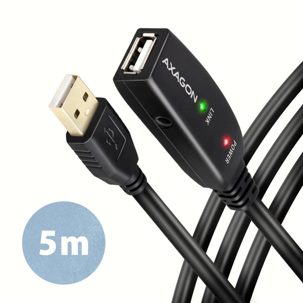 CABLE USB2.0 A-M/A-F ACTIVE/5M ADR-205 AXAGON