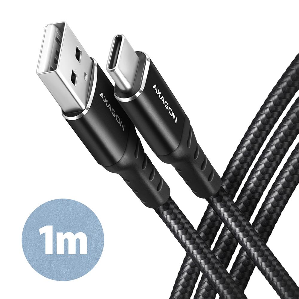 CABLE USB-C TO USB2.0 1M/BLACK BUCM-AM10AB AXAGON