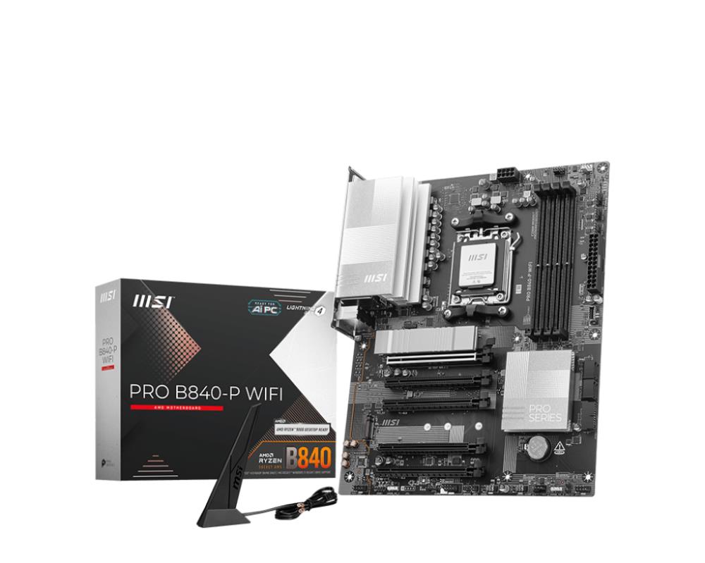 Emaplaat|MSI|AMD B840|SAM5|ATX|Memory DDR5|Memory slots 4|5xPCI-Express&...