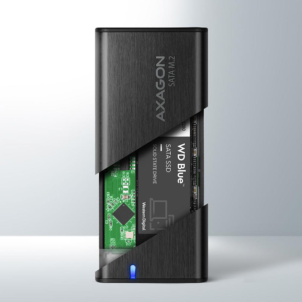 SSD ACC ENCLOSURE M.2 SATA/USB-C EEM2-SBC AXAGON