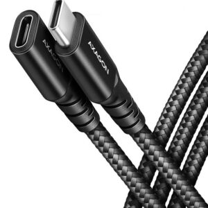 KAABEL USB-C EXTENSION 0.5M/BLACK BUCM32-CF05AB AXAGON