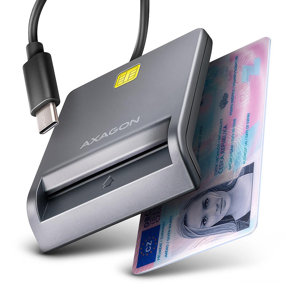 AUTOD READER FLAT SMARTAUTOD/ID/USB-C 1.3M CRE-SM3TC AXAGON