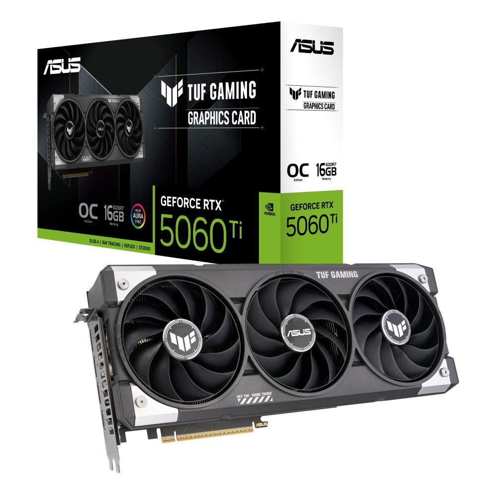 Videokaart|ASUS|NVIDIA GeForce RTX 5060 Ti|16 GB|GDDR7|128 bit|PCIE 5&#8...