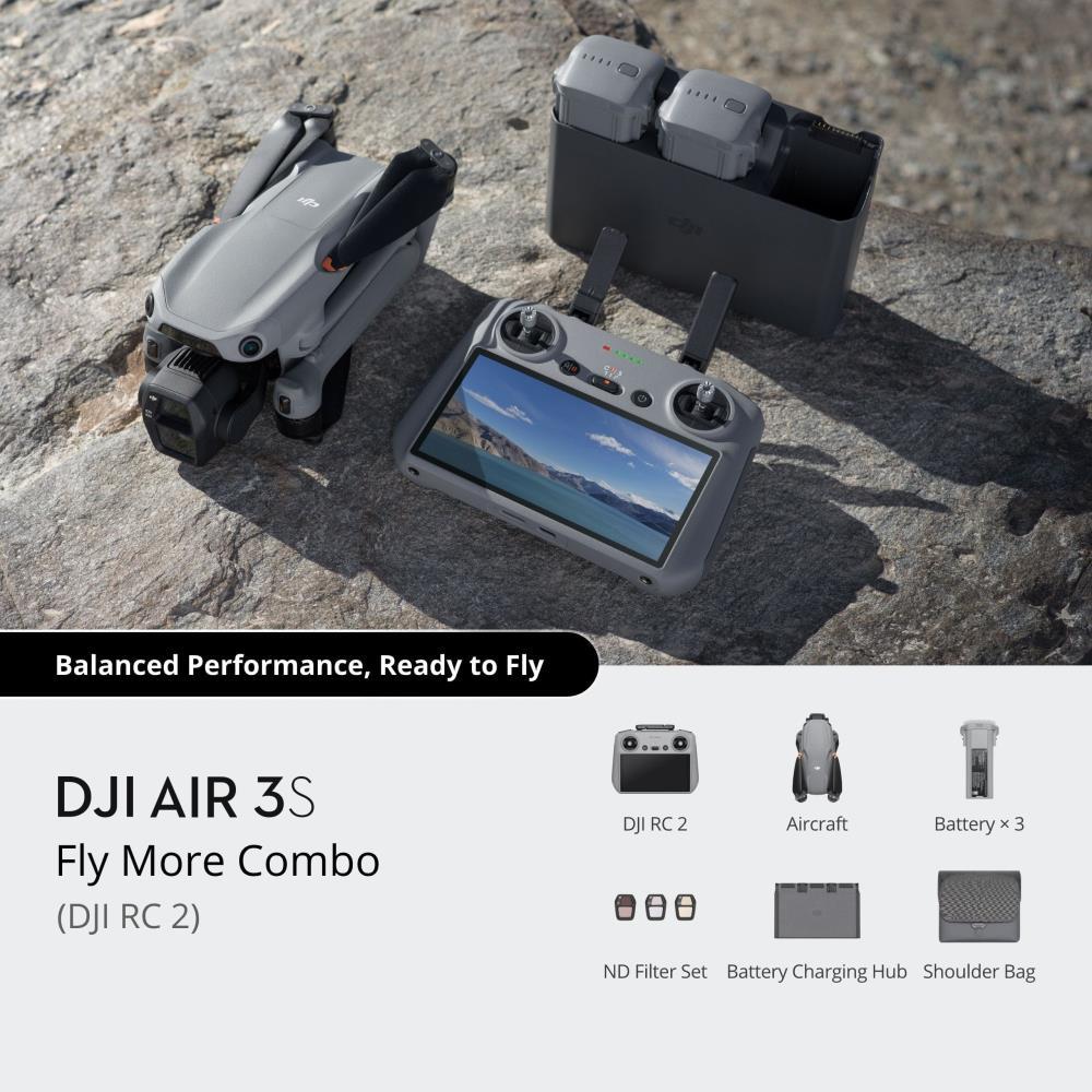 Drone|DJI|Air 3S Fly More Combo (DJI RC 2)|Consumer|CP.MA.00000816.02