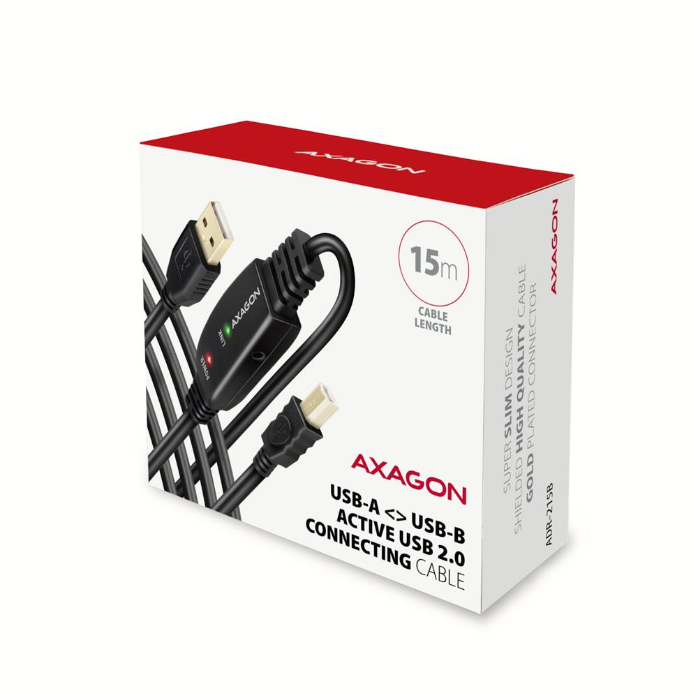 CABLE USB2.0 A-M/B-M ACTIVE/15M ADR-215B AXAGON