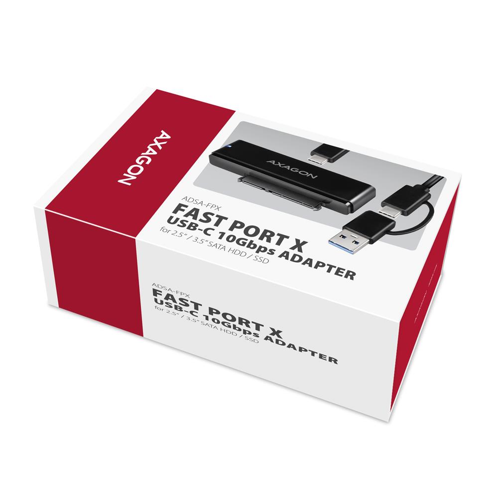 SSD ACC ADAPTER USB-C/SATA 6G/10GBPS 0.6M ADSA-FPX AXAGON