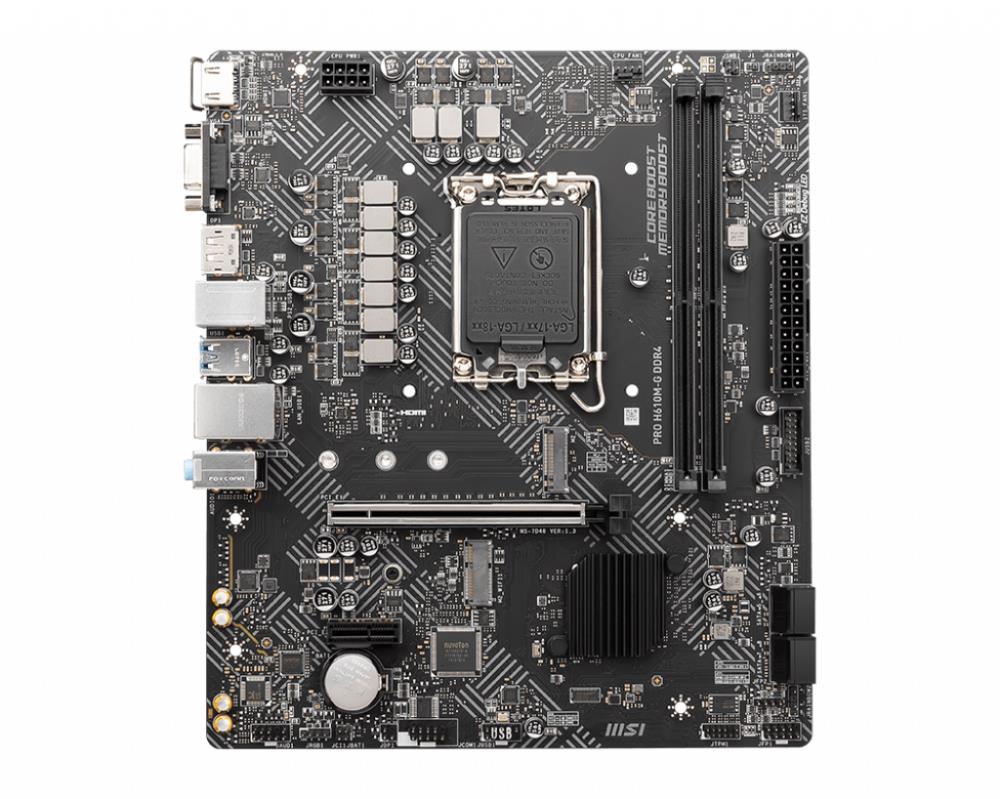 Mainboard|MSI|Intel H610|LGA1700|MicroATX|Memory DDR4|Memory slots 2|1xP...