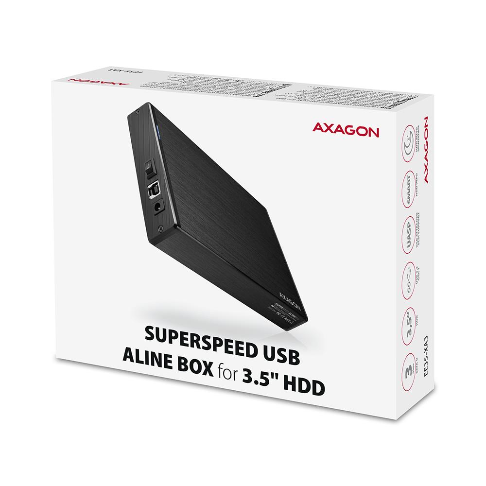 HDD ACC ENCLOSURE 3.5″/USB3.2 EE35-XA3 AXAGON