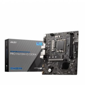 Emaplaat|MSI|Intel H610|LGA1700|MicroATX|Memory DDR4|Memory slots 2|1xP...