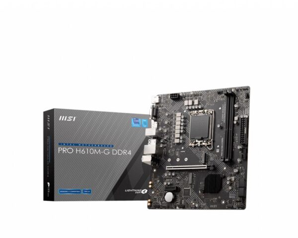 Emaplaat|MSI|Intel H610|LGA1700|MicroATX|Memory DDR4|Memory slots 2|1xP...