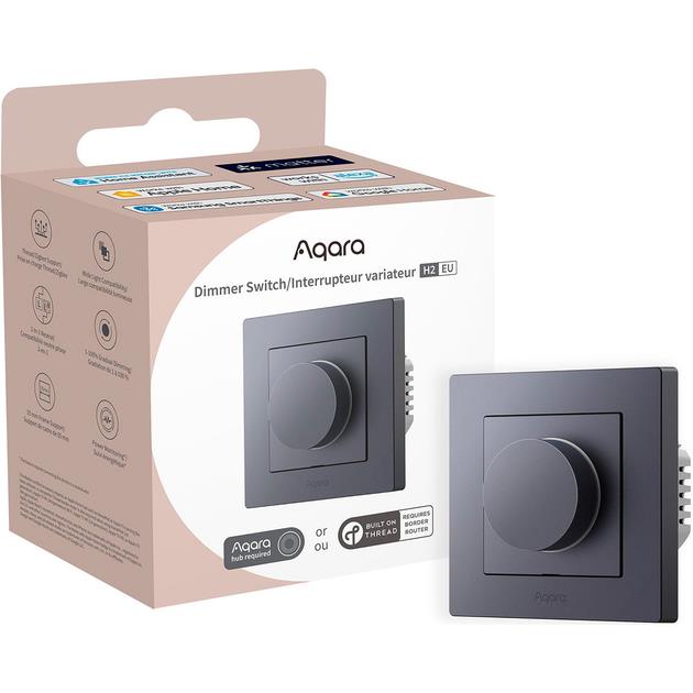 SMART HOME DIMMER SWITCH H2/GRAY KD-R01D-G AQARA