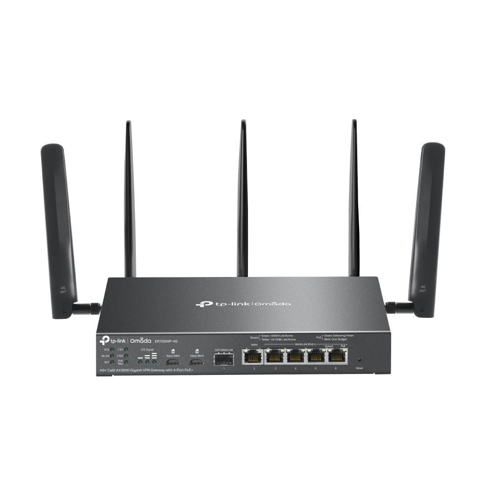 NET Ruuter 1000M 6PORT VPN/OMADA 4G+ ER706WP-4G TP-LINK
