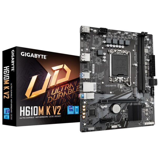 Emaplaat|GIGABYTE|Intel H610|LGA1700|Micro-ATX|Memory DDR5|Memory slots...