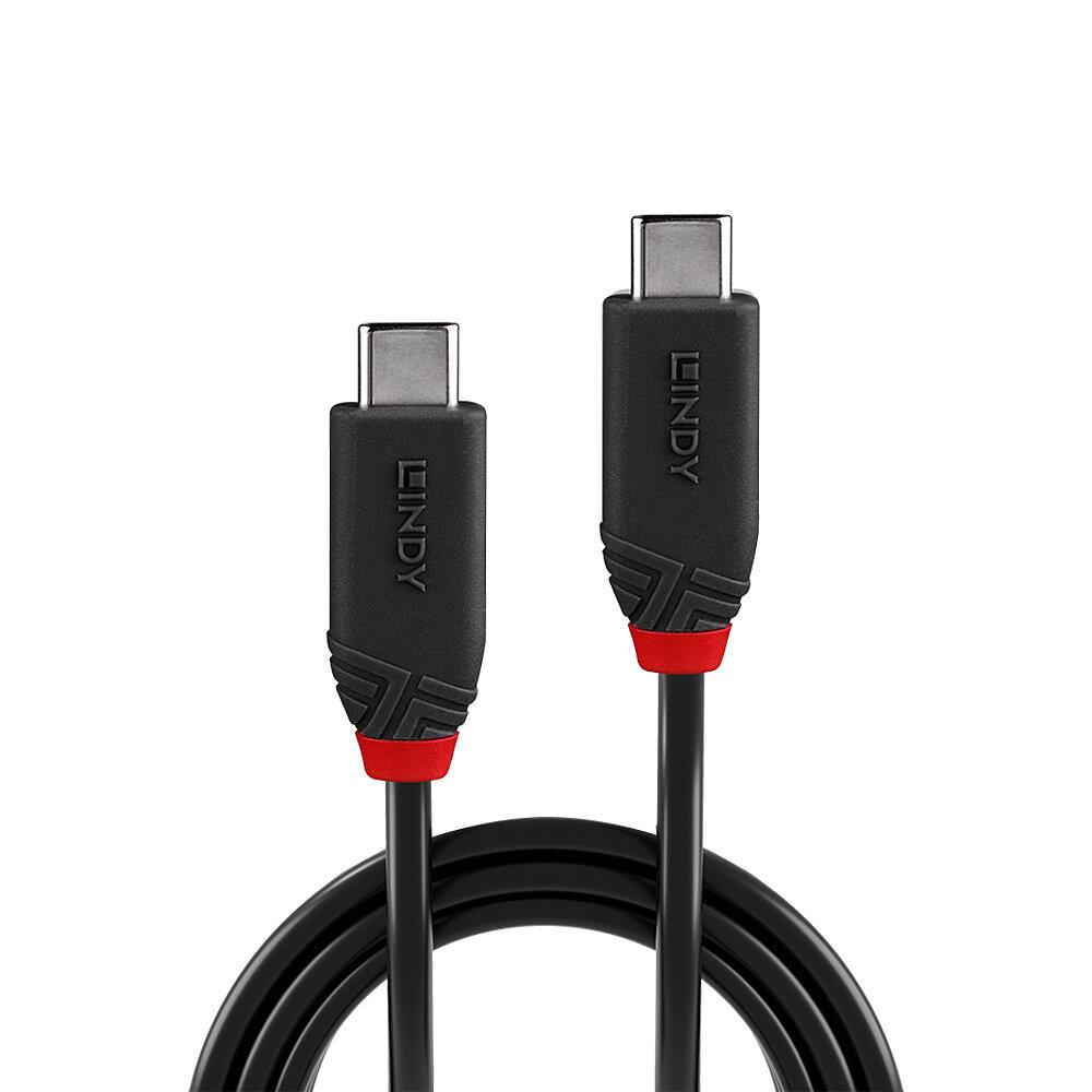 KAABEL USB4 240W TYPE C 1M/BLACK LINE 37001 LINDY