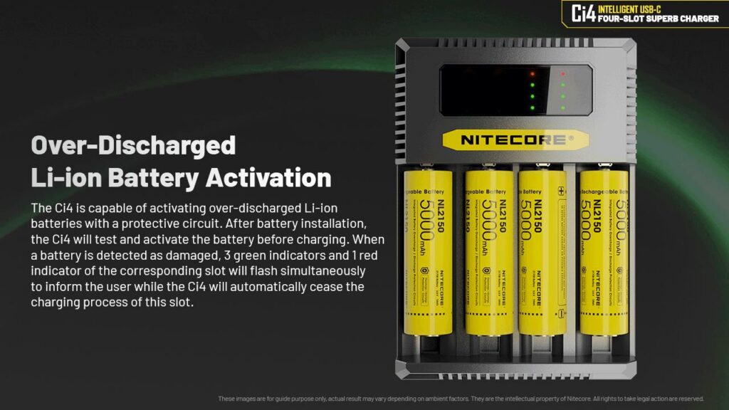 BATTERY CHARGER 4-SLOT/CI4 NITECORE