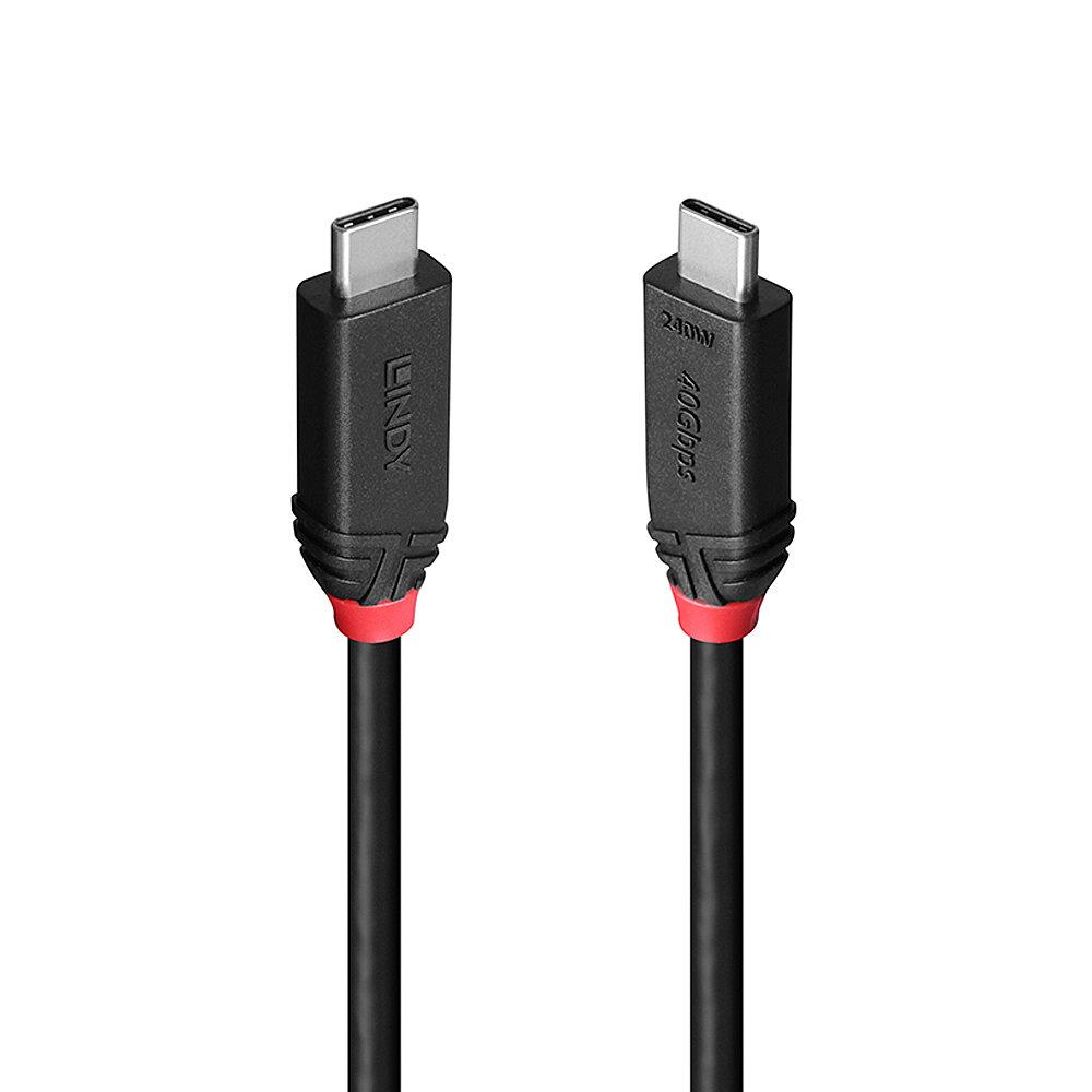 KAABEL USB4 240W TYPE C 0.5M/BLACK LINE 37000 LINDY