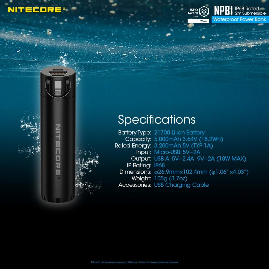 AKUPANK 5000MAH IP68/NPB1 NITECORE