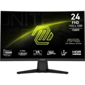 LCD Monitor|MSI|MAG 244C|23.6"|Gaming/Curved/Frameless|Matte|Panel VA|1920x1080|16:9|180Hz|1 ms|MAG244C