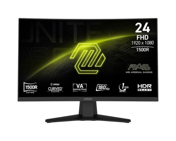 LCD Monitor|MSI|MAG 244C|23.6"|Gaming/Curved/Frameless|Matte|Panel VA|1920x1080|16:9|180Hz|1 ms|MAG244C