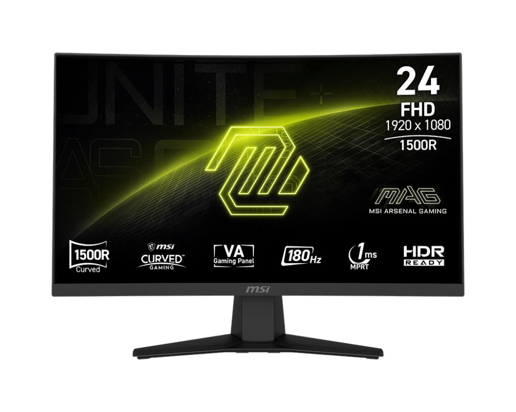 LCD Monitor|MSI|MAG 244C|23.6″|Mänguri/Curved/Frameless|Matte|Pane...