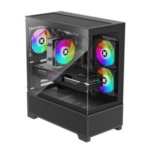 Case|XILENCE|XG172|MidiTower|Case product features Fan control panel/Transparent panel|Not included|Colour Black|XG172