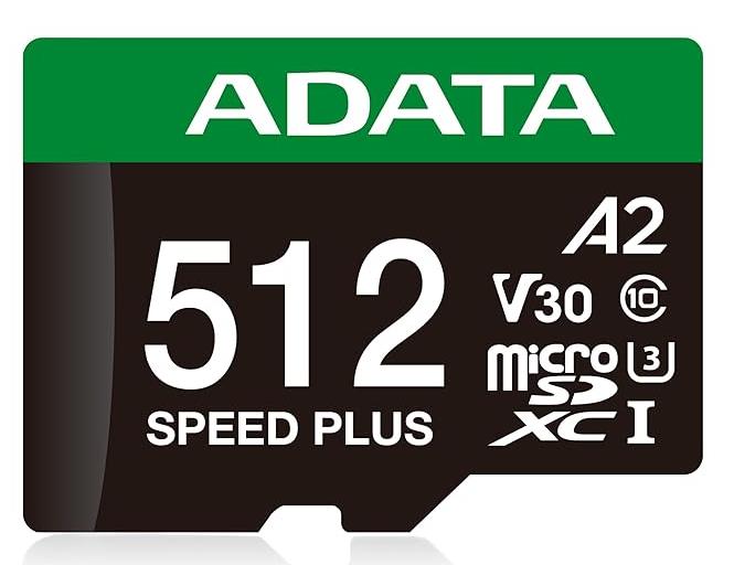 MÄLUKAART SDXC 512GB UHS-I/UD512GUI3V30A2SP-RA1 ADATA