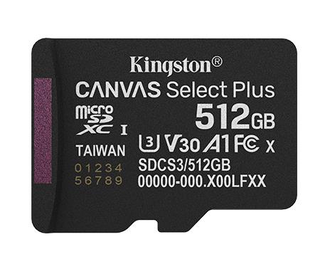 MÄLUKAART SDXC 512GB UHS-I/SDCS3/512GBSP KINGSTON