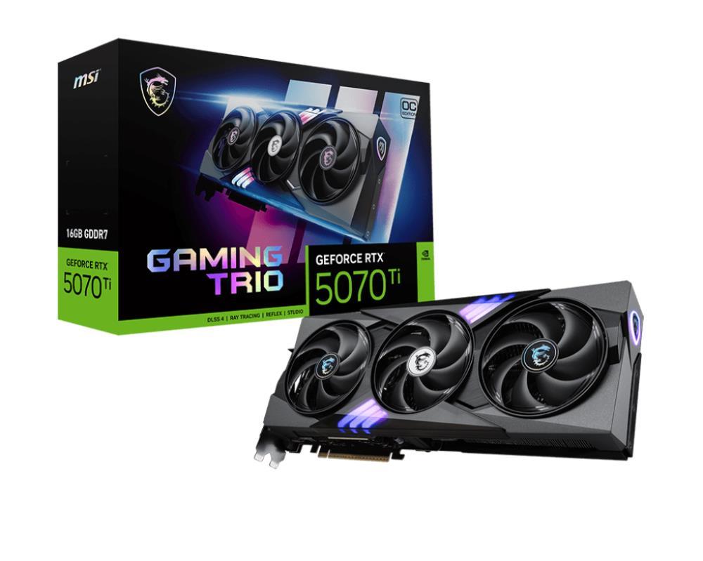 Videokaart|MSI|NVIDIA GeForce RTX 5070 Ti|16 GB|GDDR7|256 bit|PCIE 5&#82...