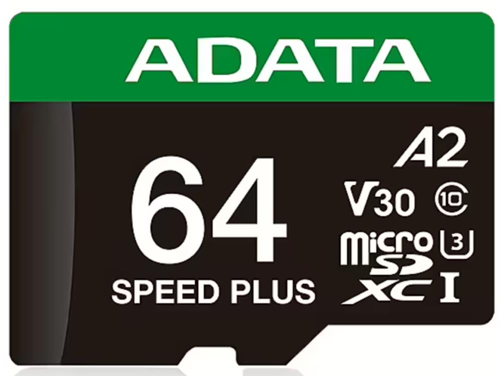 MÄLUKAART SDXC 64GB UHS-I/UD64GUI3V30A2SP-RA1 ADATA