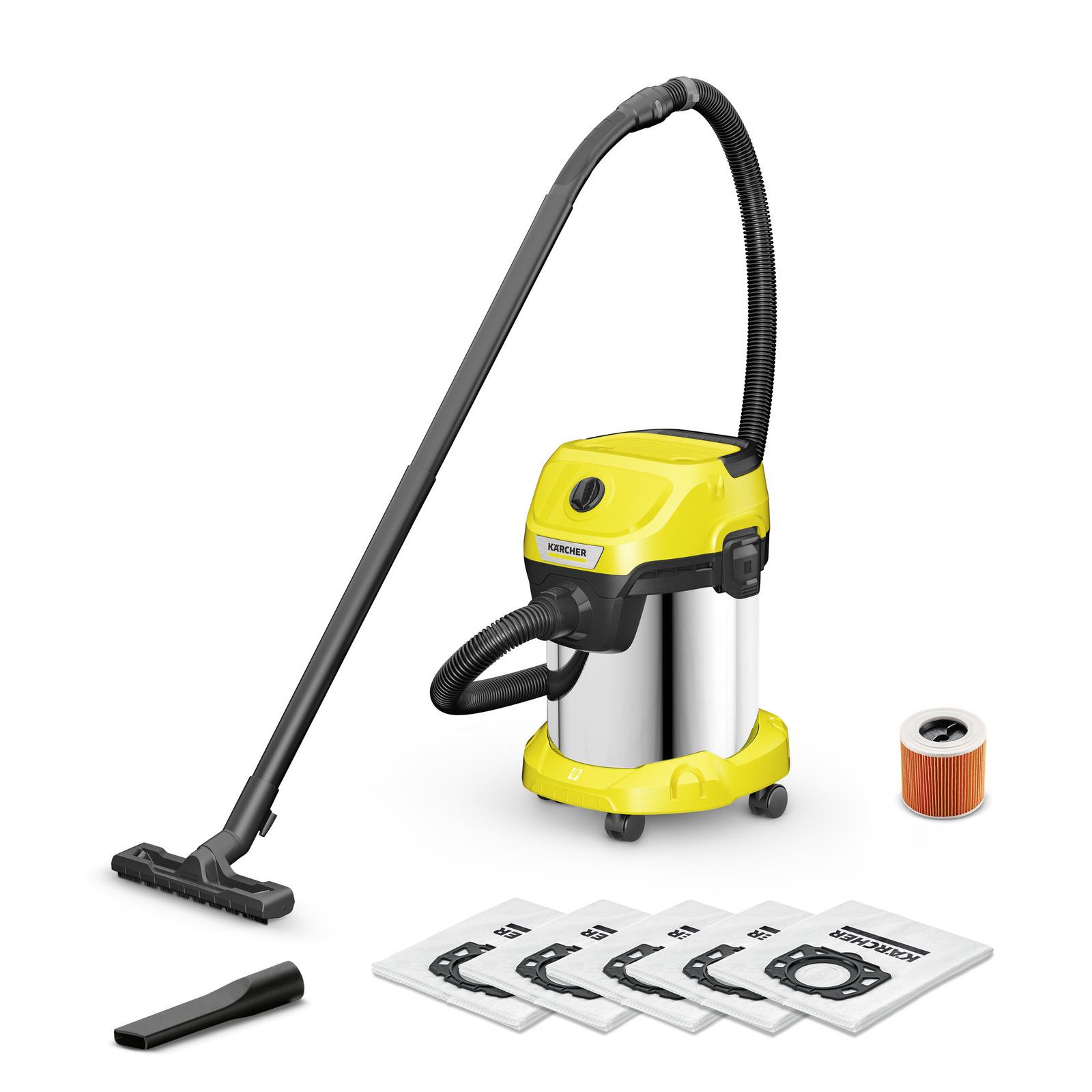 Vacuum Cleaner|KARCHER|Wet and dry vacuum cleaner WD 3 S V-17/4/20 + 4 F...