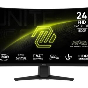LCD Monitor|MSI|MAG 242C|23.6"|Gaming/Curved/Frameless|Matte|Panel VA|1920x1080|16:9|180Hz|1 ms|Colour Black|MAG242C
