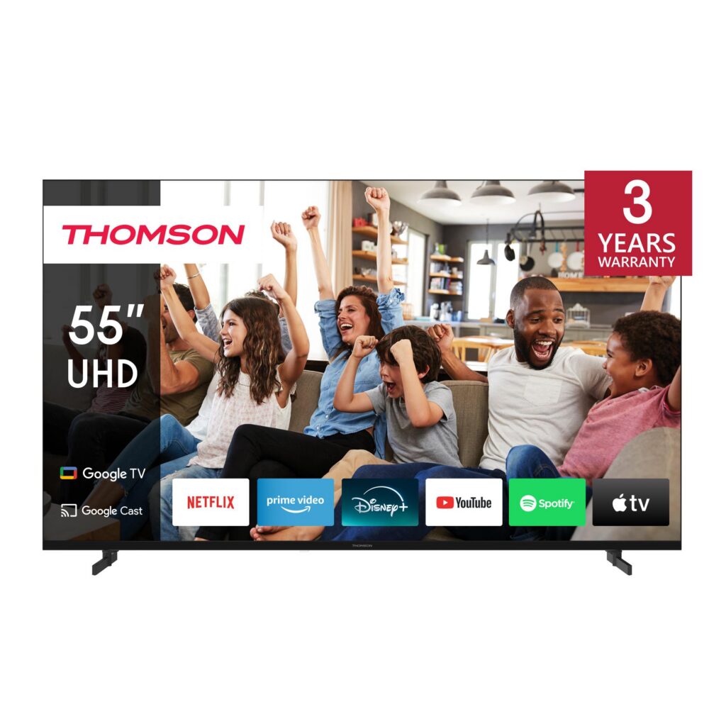 Televiisor|THOMSON|55″|4K/Smart|QLED|3840×2160|Google TV|Blac...