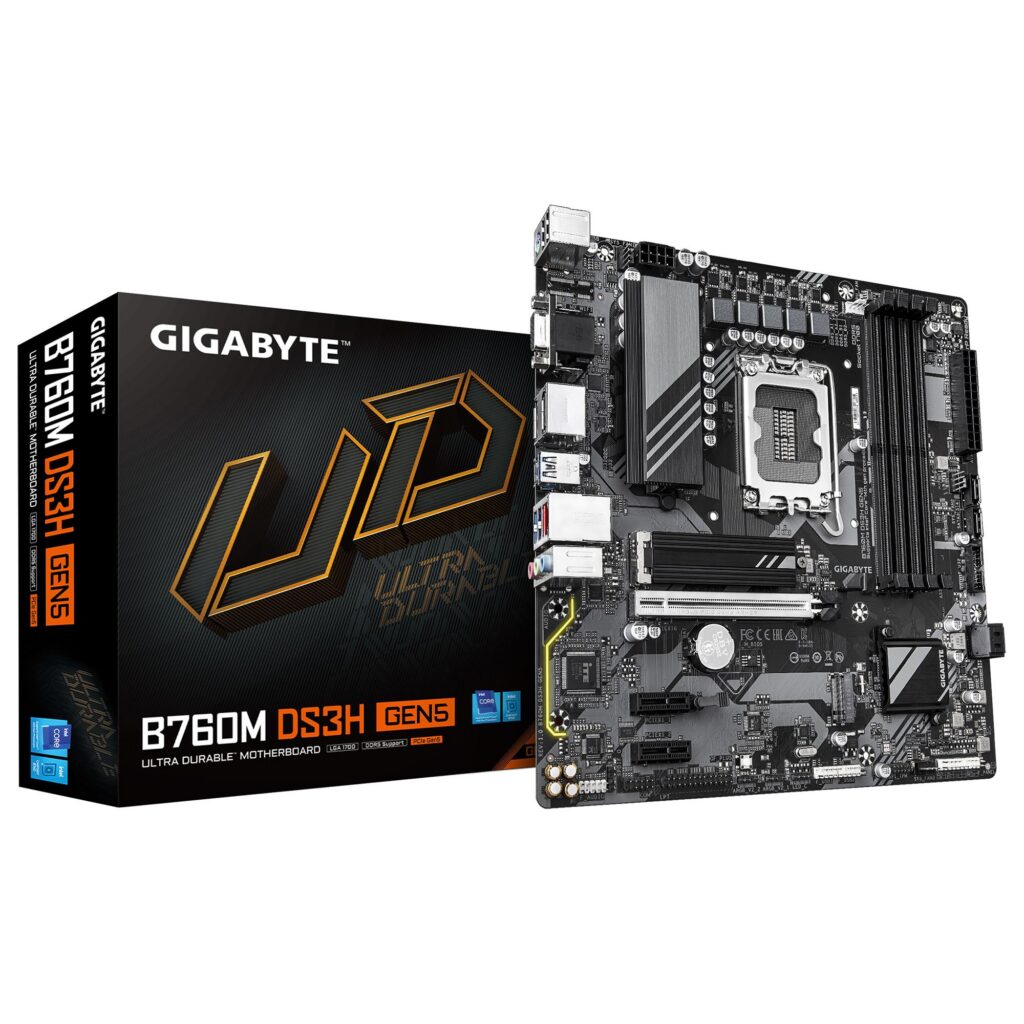 Emaplaat|GIGABYTE|Intel B760 Express|LGA1700|Micro-ATX|Memory DDR5|Memo&...