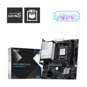 Emaplaat|MSI|Intel H810|LGA1851|Micro-ATX|Memory DDR5|Memory slots 2|PR...
