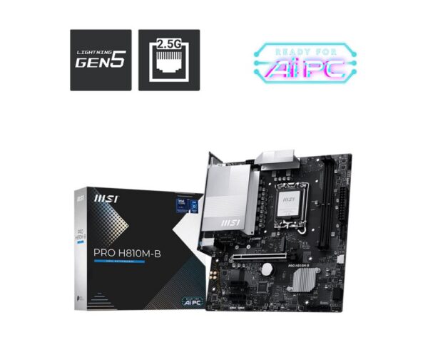 Emaplaat|MSI|Intel H810|LGA1851|Micro-ATX|Memory DDR5|Memory slots 2|PR...