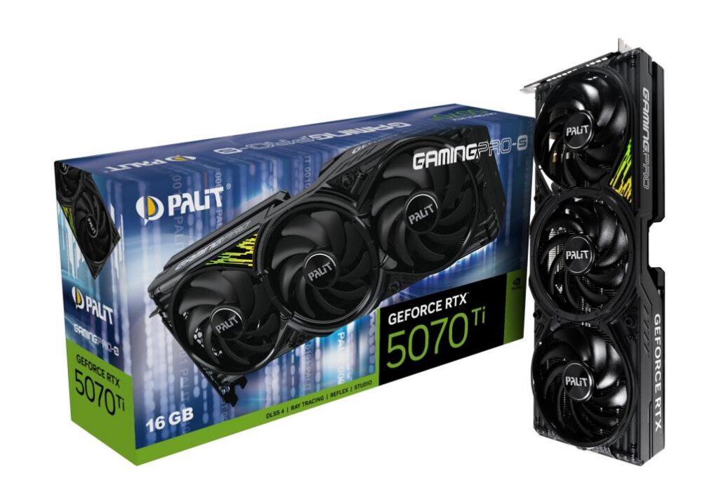 Videokaart|PALIT|NVIDIA GeForce RTX 5070 Ti|16 GB|GDDR7|256 bit|PCIE &#8...