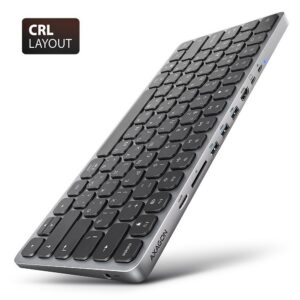 Klaviatuur + I/O HUB 9IN1/0.6M HMC-KB-CRL AXAGON