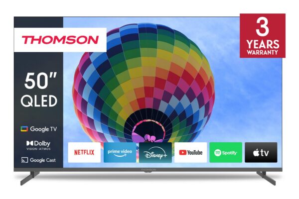 Televiisor|THOMSON|50″|4K/Smart|QLED|3840×2160|Juhtmevaba LAN|Bluet...