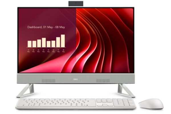 Monoblock PC|DELL|EC24250|Business|All in One|CPU Core i5|i5-1334U|1300 MHz|Screen 23.8"|RAM 16GB|DDR5|5200 MHz|SSD 512GB|Graphics card Intel Iris Xe|Integrated|ENG|Windows 11 Pro|Colour White|Included Accessories Dell Pro Keyboard and Mouse - KM5221W - US International (QWERTY)|EC24250_RPLU-R_007